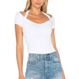 NWT Bailey 44 Tow In Knit Halter Top M White
